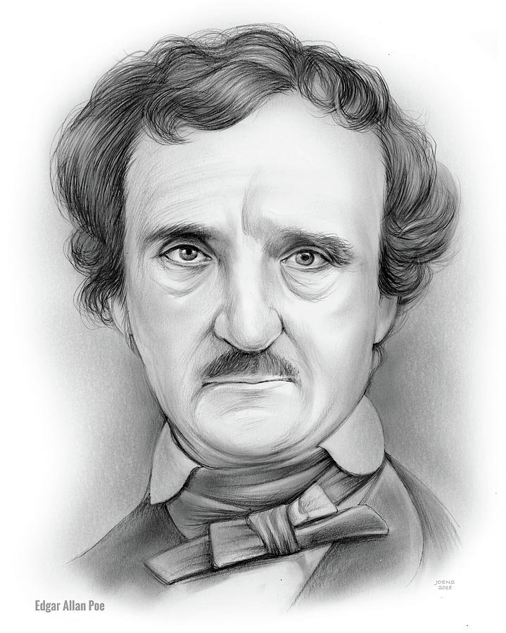 Edgar Allan Poe Drawing by Greg Joens