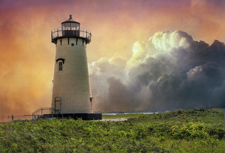 Edgartown Lighthouse 3 Digital Art by Terry Davis