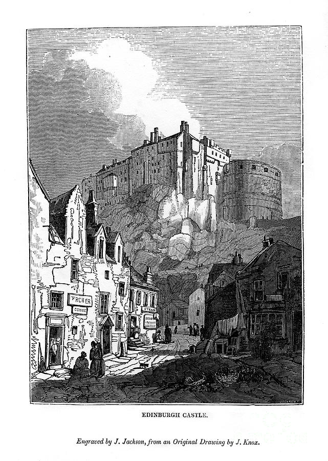 Edinburgh Castle, C1535-1570 1843 Drawing by Print Collector