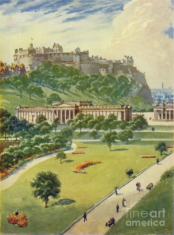 Edinburgh Castle Drawing by Print Collector