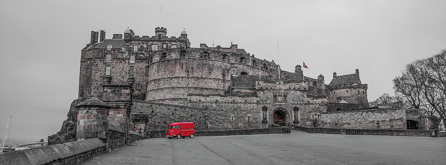 Edinburgh Castle - Scotland Selective Color Photograph by Bill Cannon