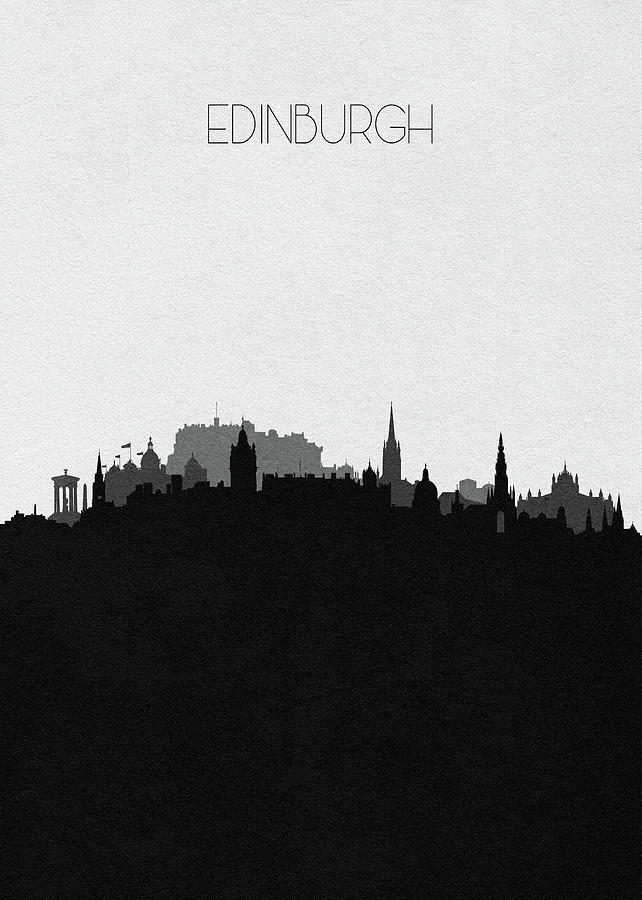 Edinburgh Cityscape Art Digital Art by Inspirowl Design