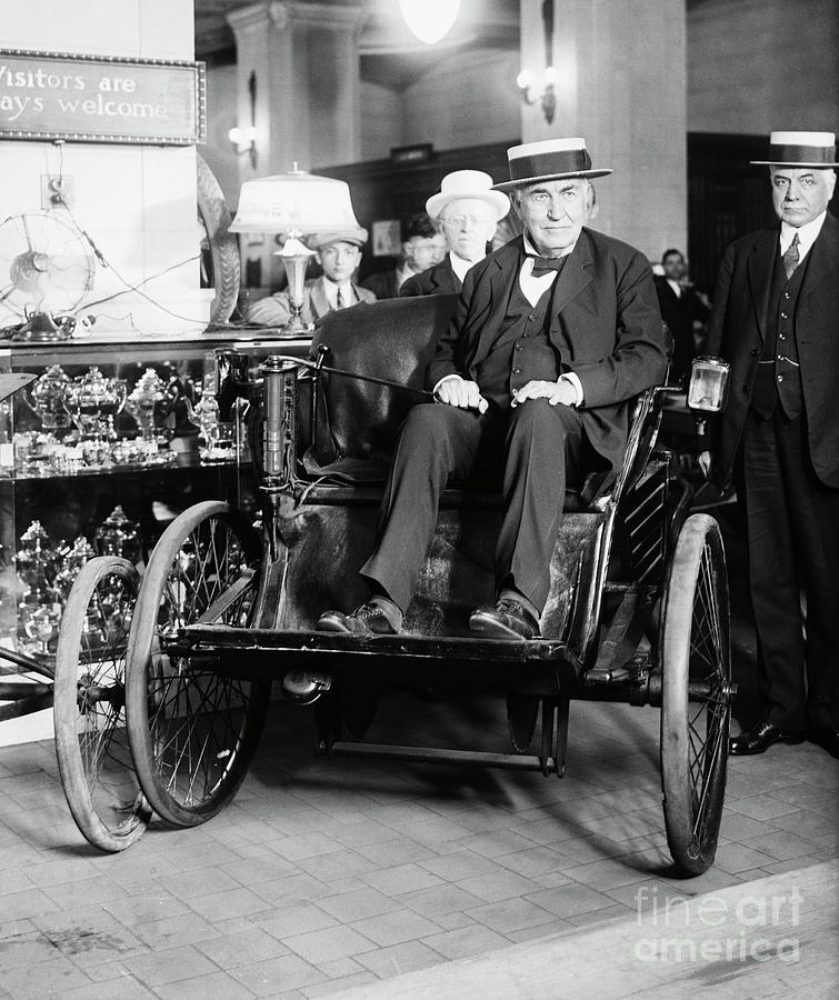 Edison Visits His Old Shop Photograph by Bettmann