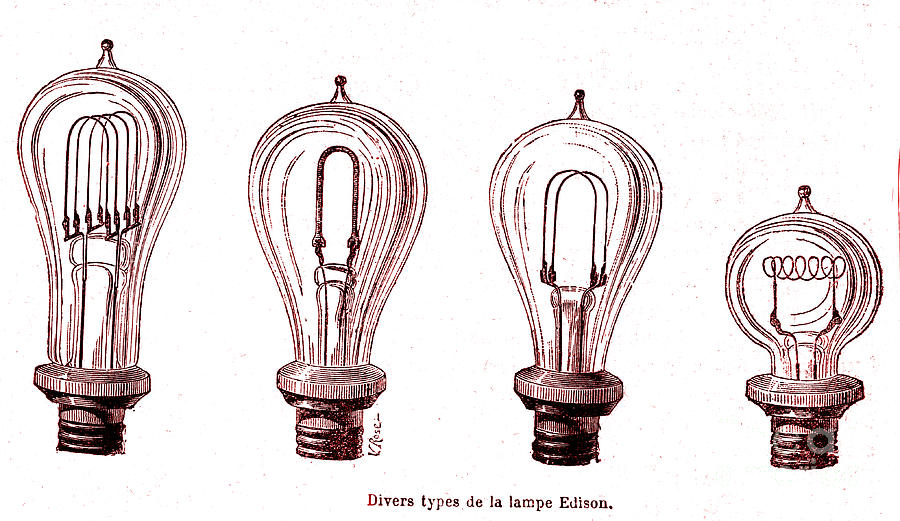 Edison's Incandescent Lamps Photograph by Collection Abecasis/science ...