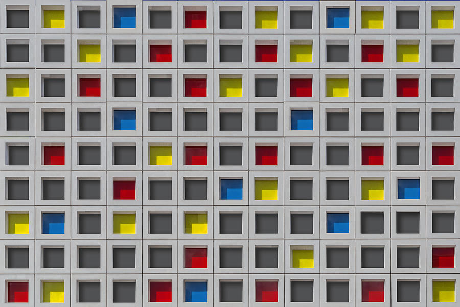 Edited Mondrian Wall Photograph by Theo Luycx