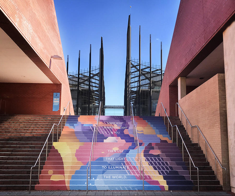 Architecture Photograph - Edith Cowan University - Steps As Inspiration by Nadine Henley