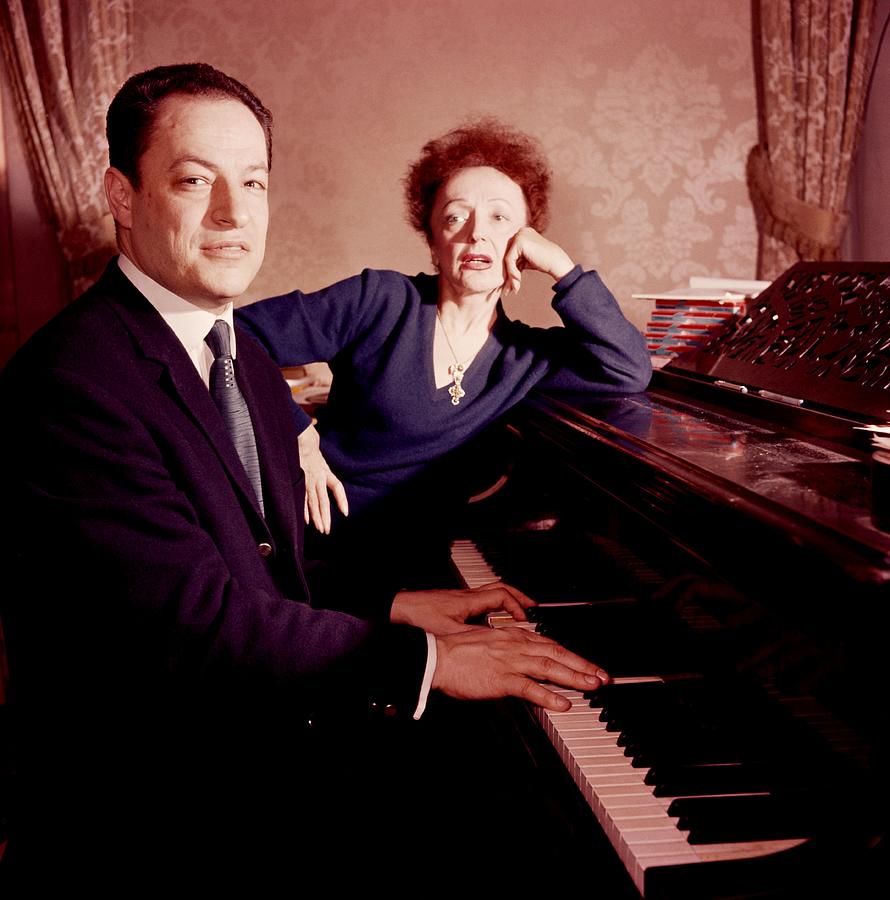 Edith Piaf And Composer Charles Dumont Photograph by Jean Mainbourg