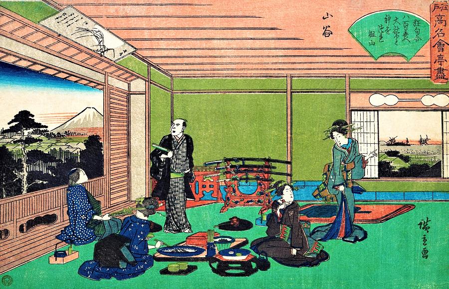 Cool Painting - Edo Komeikaiteizukushi  - Sanya, Yaozen by Utagawa Hiroshige
