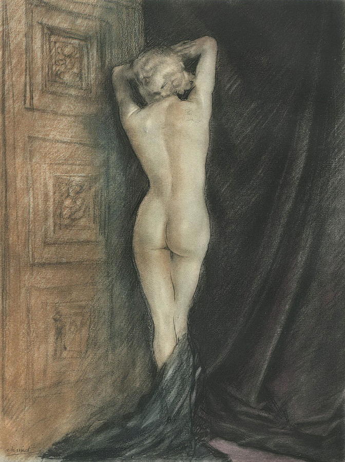 Edouard Chimot Nude in Boudoir  Photograph by Andrea Kollo