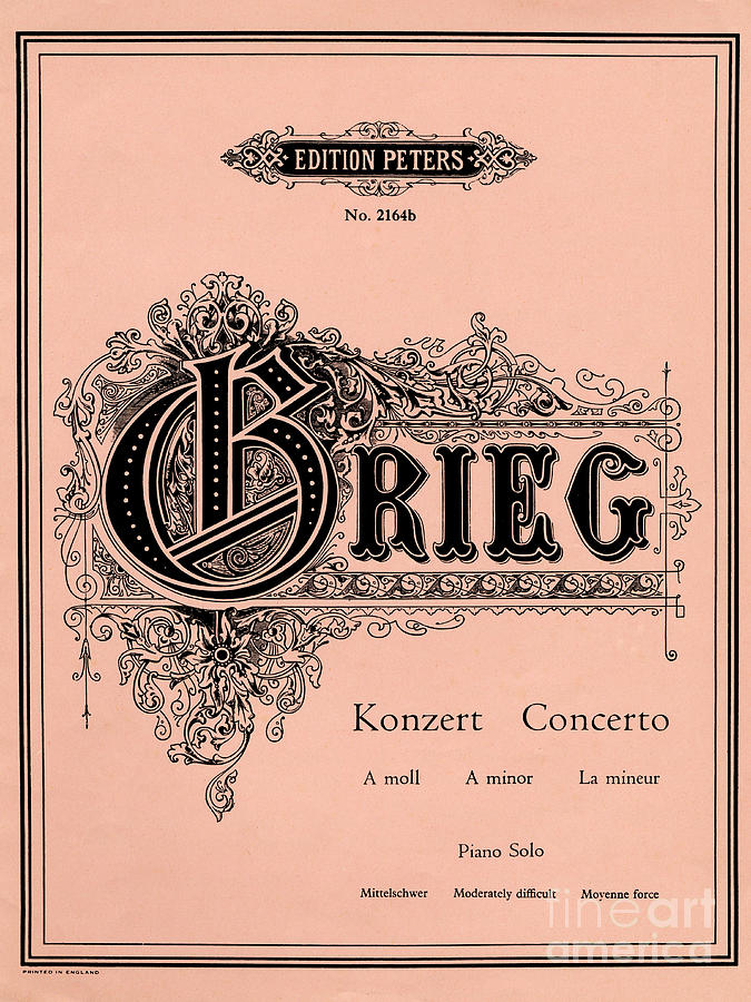 Edvard Grieg, Vintage Concert Poster Painting by European School
