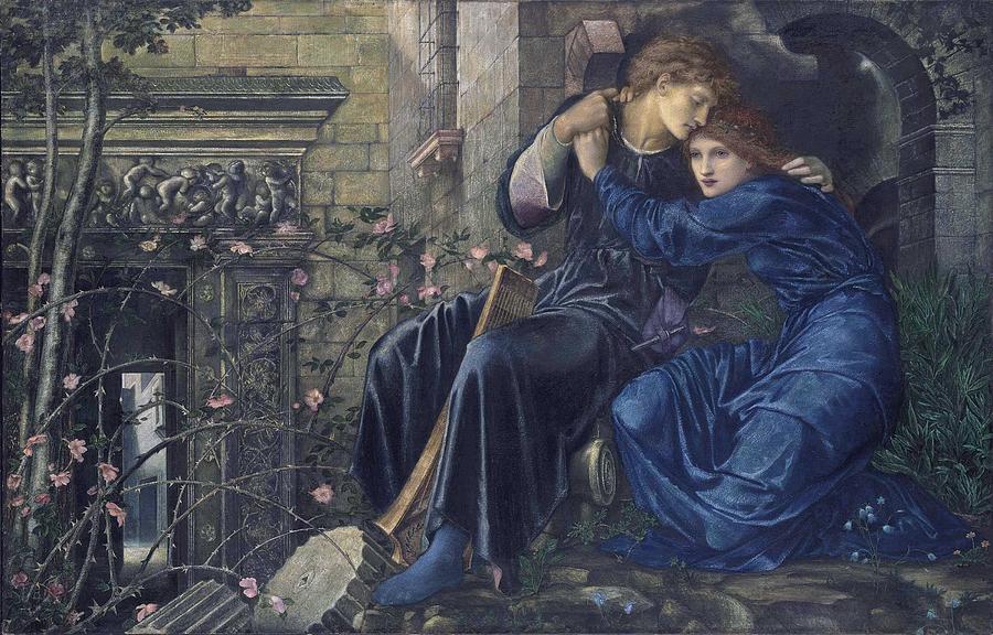 Edward Burne-Jones  1833-1898  Love Among the Ruins, circa 1873 Painting by Celestial Images
