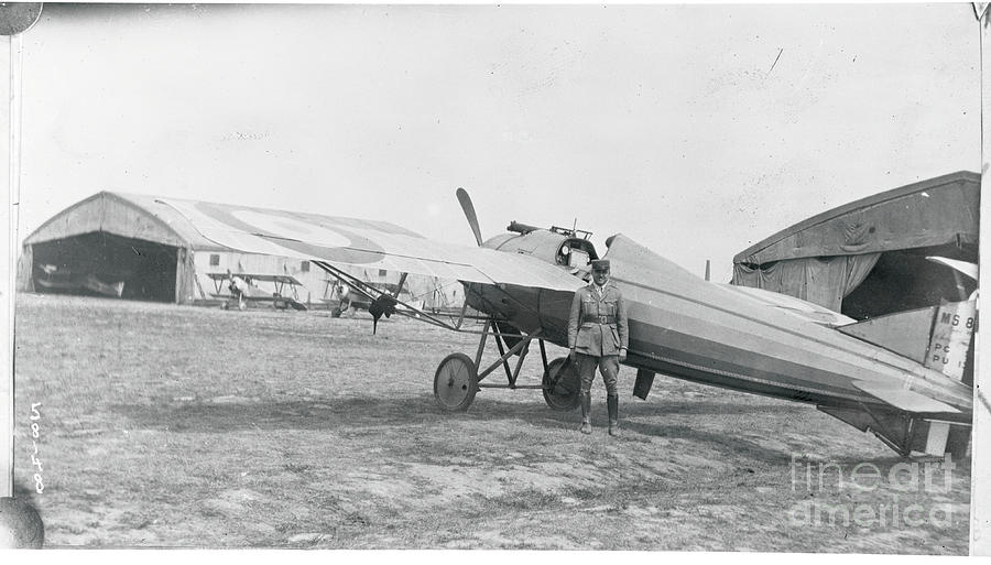 Edward F. Hinkle Standing By Plane Photograph by Bettmann