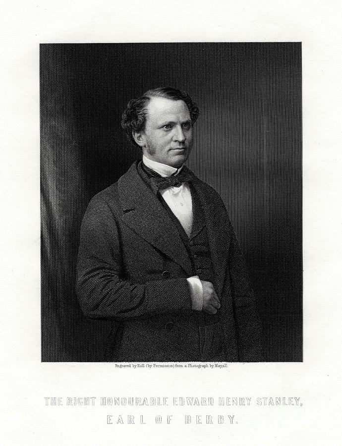 Edward Henry Stanley, 15th Earl Drawing by Print Collector
