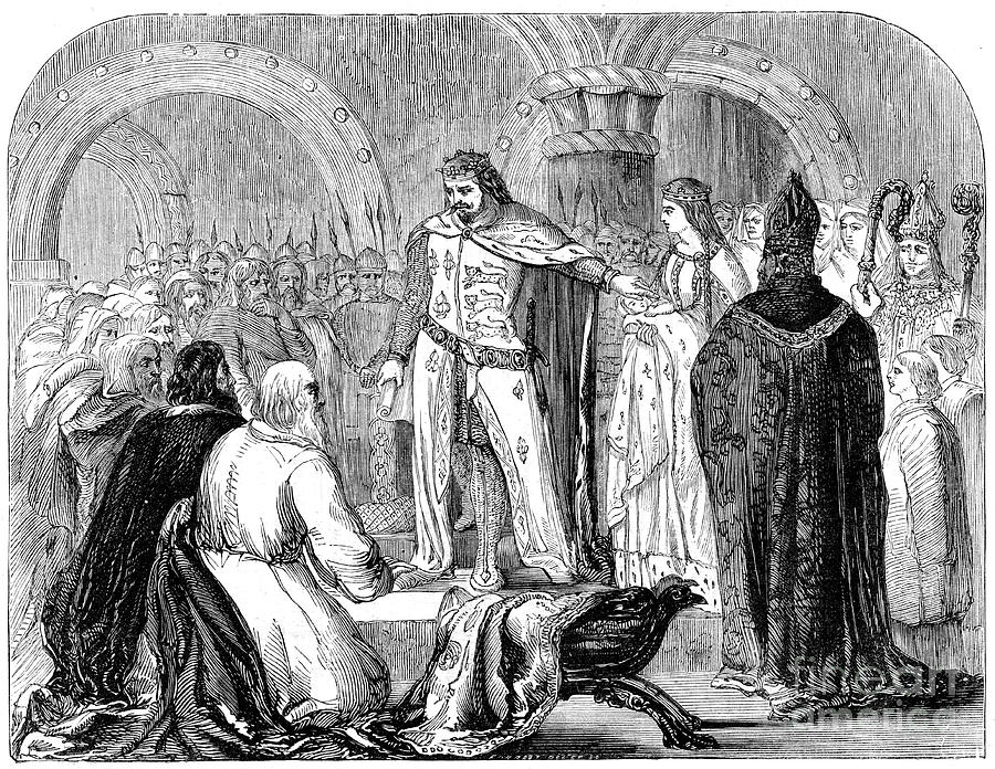 Edward I Presenting His Infant Son by Print Collector