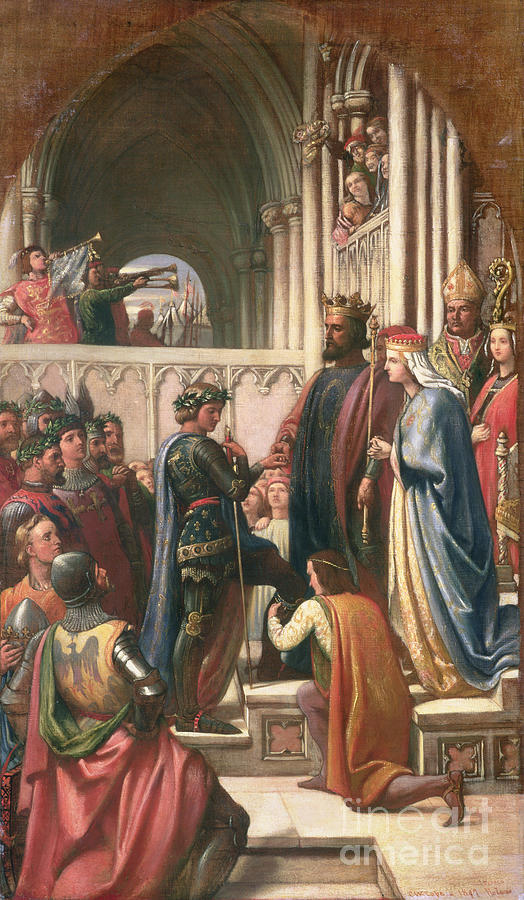 Edward IIi Conferring The Order Of The Garter Of Edward The Black ...