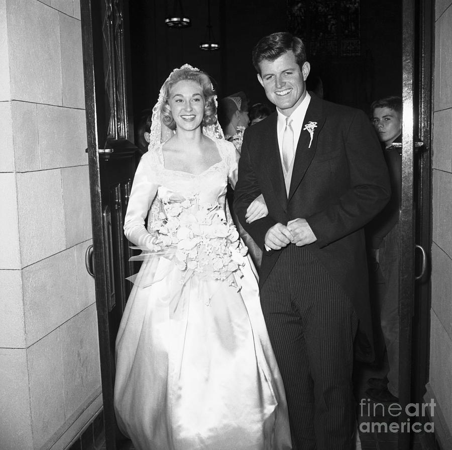 Edward Kennedy With Bride Joan Photograph by Bettmann