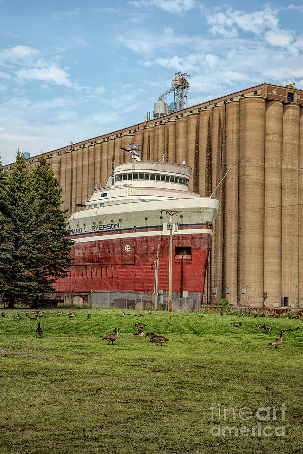 Great Lakes Ship Photograph - Edward L Ryerson Ship by Nikki Vig