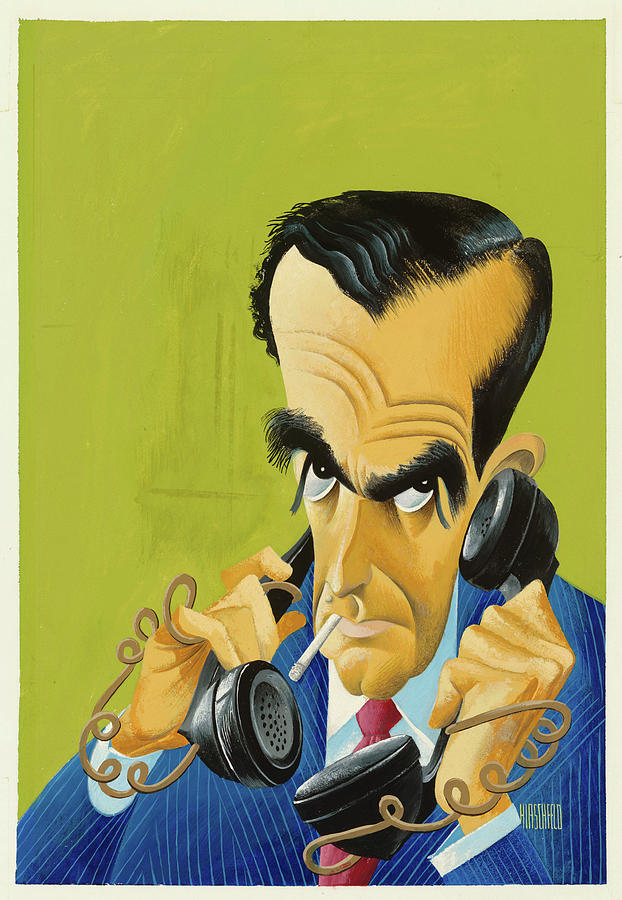 Edward R Murrow Drawing by Al Hirschfeld Edward R Murrow Drawing by Al Hirschfeld