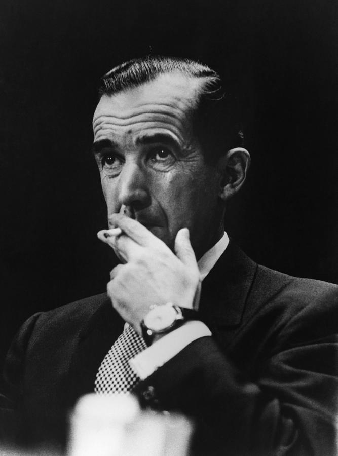 Edward R. Murrow Photograph by Guy Gillette - Pixels