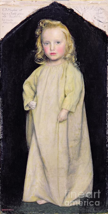 Edward Robert Hughes As A Child, C.1853-4 Painting by Arthur Hughes
