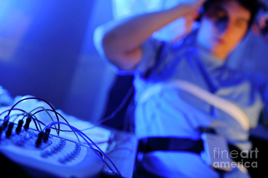Eeg Monitoring During Sleep Research Photograph by Dan Dunkley/science Photo Library
