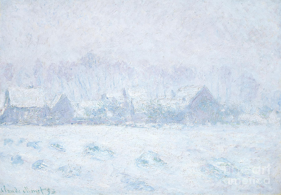 Effet de neige a Giverny Painting by Claude Monet