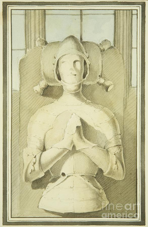 Man Painting - Effigy Of Robert, Duke Of Normandy, In St Philips, C.1799 by Master Of The Bristol Church Monuments