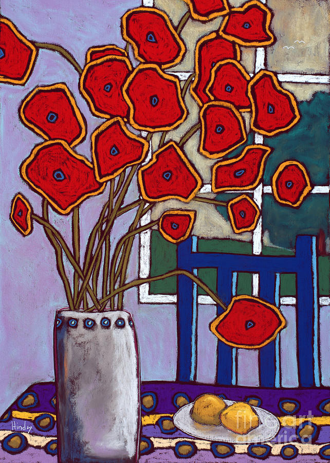 Poppy Painting - Efflorescence by David Hinds