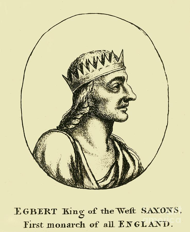 Egbert King Of The West Saxons Drawing by Print Collector