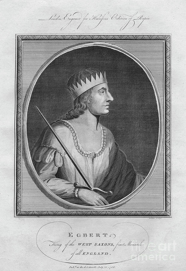 Egbert, King Of Wessex, 1786 Drawing by Print Collector