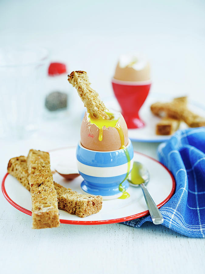 Egg And Soldiers a Soft Egg With Toast Strips, England Photograph by Charlie Richards
