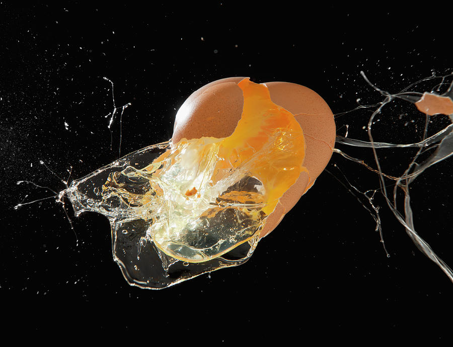 Egg Exploding Photograph by Mike Kemp