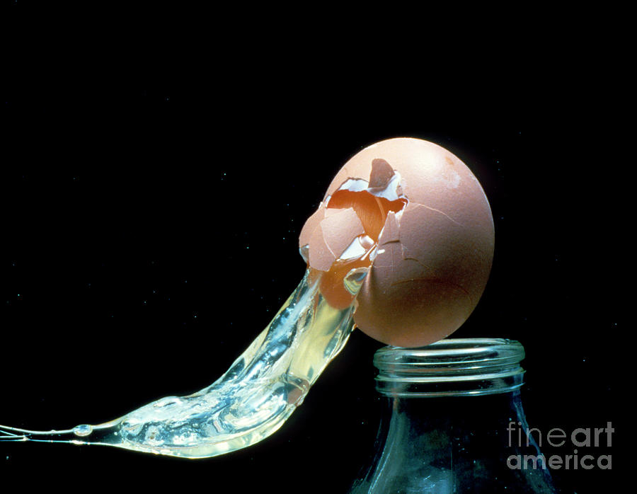 Egg Hit By Bullet Photograph by Jonathan Watts/science Photo Library