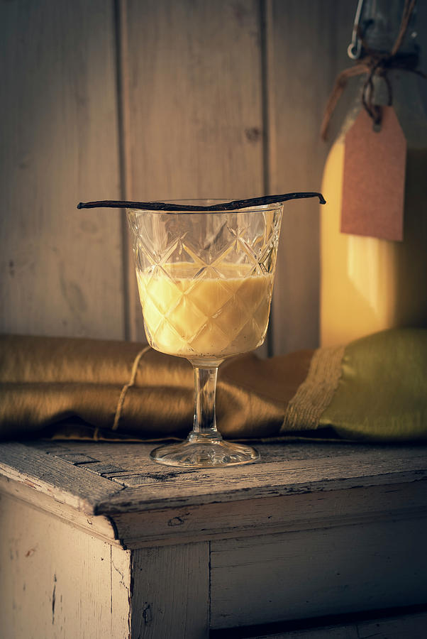 Eggnog With Rum And A Vanilla Pod Photograph by Betina Wech-niemetz