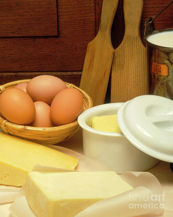 Eggs And A Selection Of Dairy Produce Photograph by Erika Craddock/science Photo Library