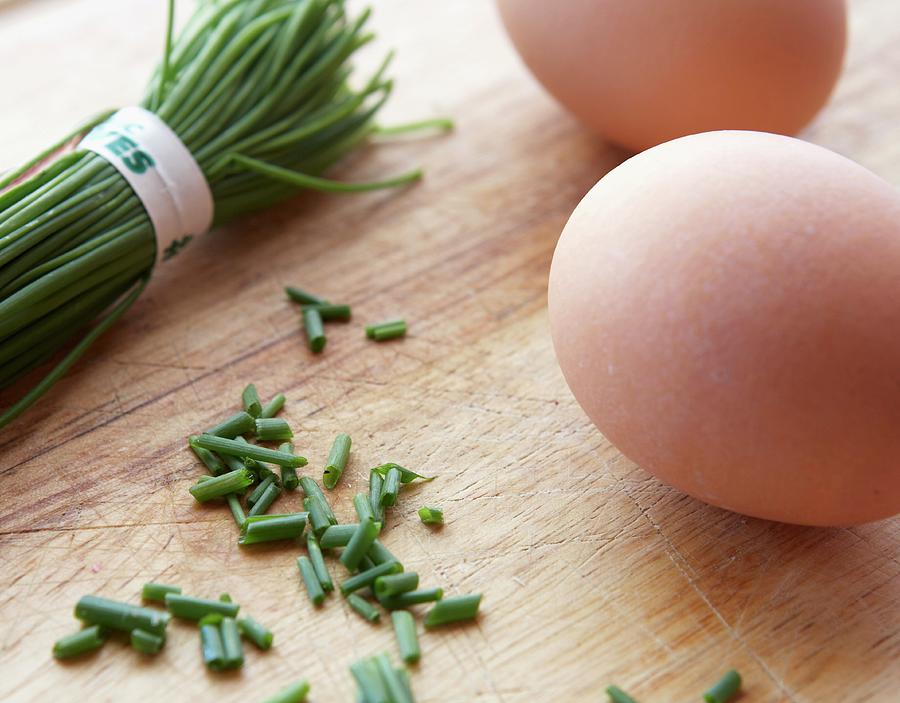 Eggs And Chives Photograph By Edward Thomas - Fine Art America