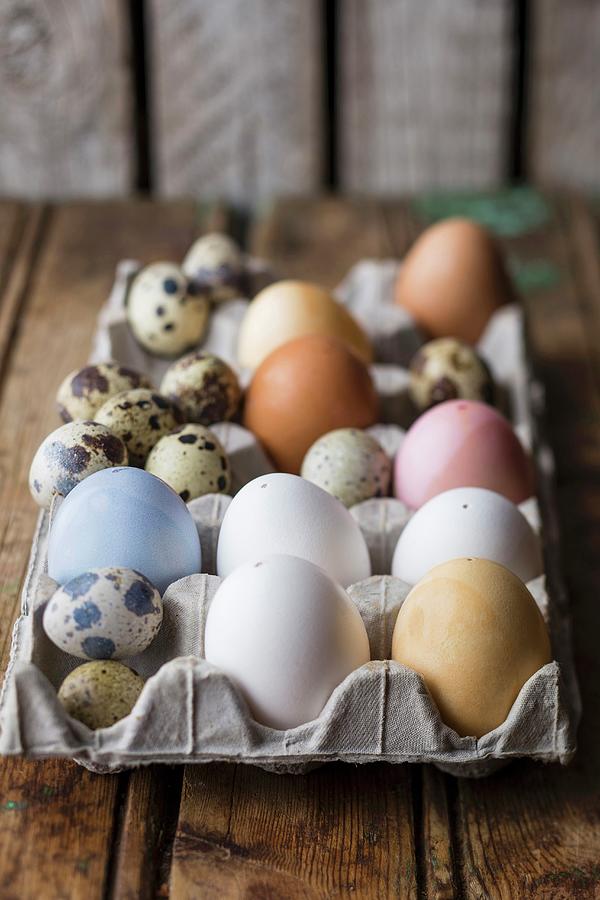 Eggs Dyed Using Natural Dyes Photograph by Great Stock!