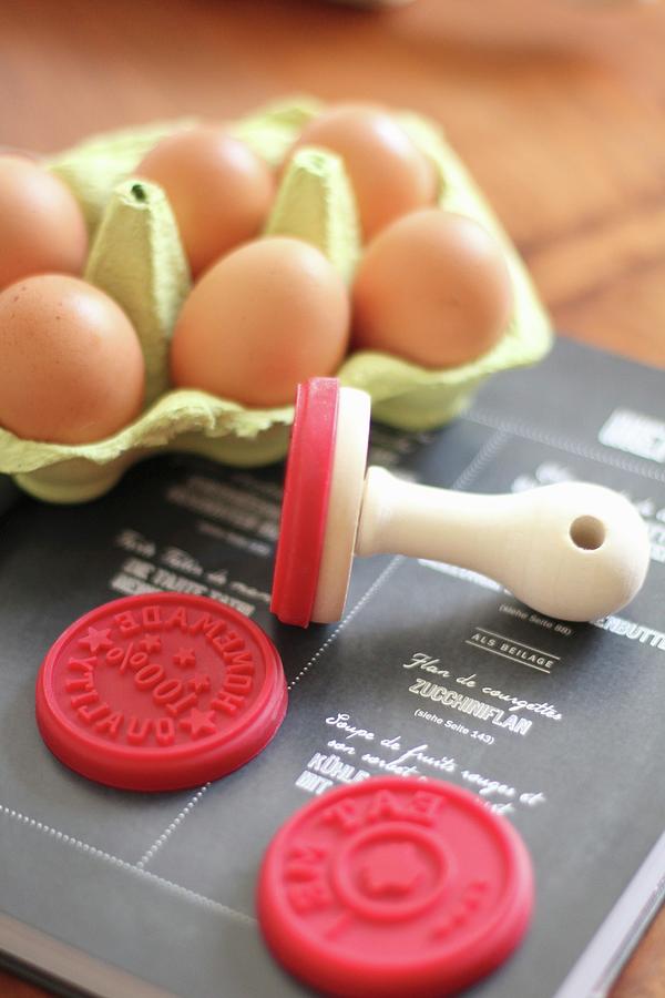 Eggs With A Biscuit Stamp Photograph by Sylvia E.k Photography