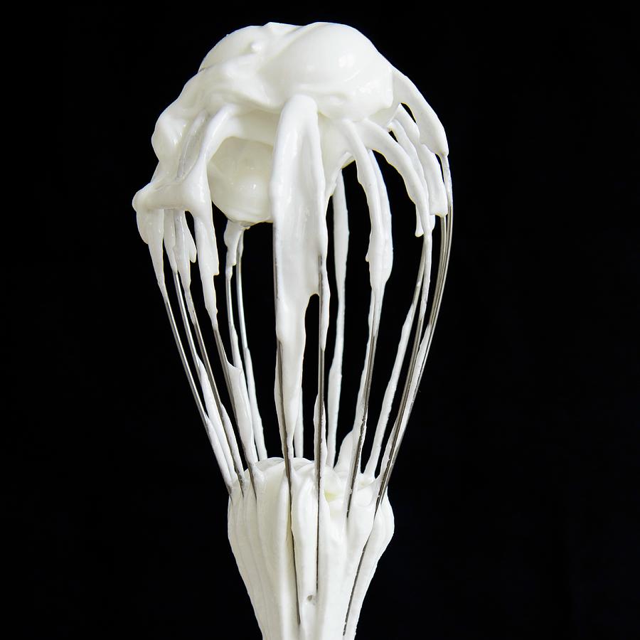 Eggwhites On Whisk Photograph by Katrin Benary