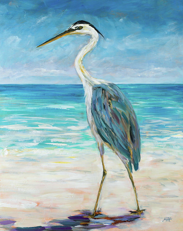 Egret Painting - Egret Beach by South Social D