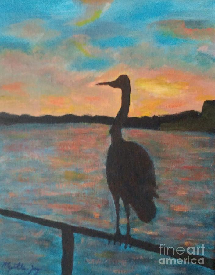 Egrits Sunset Painting by Myrtle Joy
