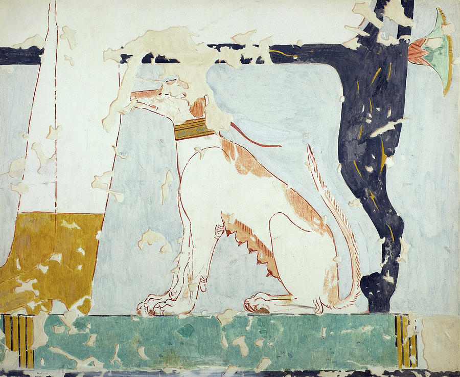 Egypt: Dog Painting by Charles K. Wilkinson