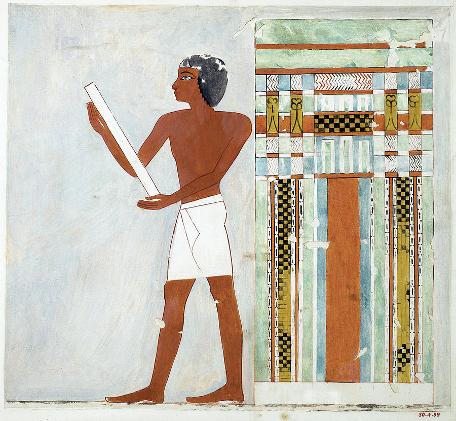 Egypt: False Door Painting by Charles K. Wilkinson