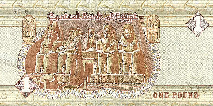 Egyptian 1 pound note Photograph by Steve Estvanik
