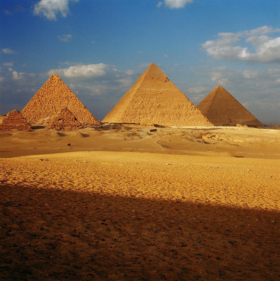 Egyptian Pyramids In Giza Digital Art by Johanna Huber