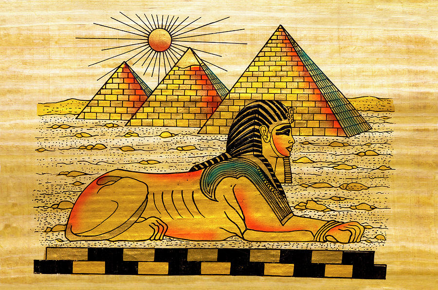 Egyptian Souvenir Papyrus Digital Art by Ewg3d
