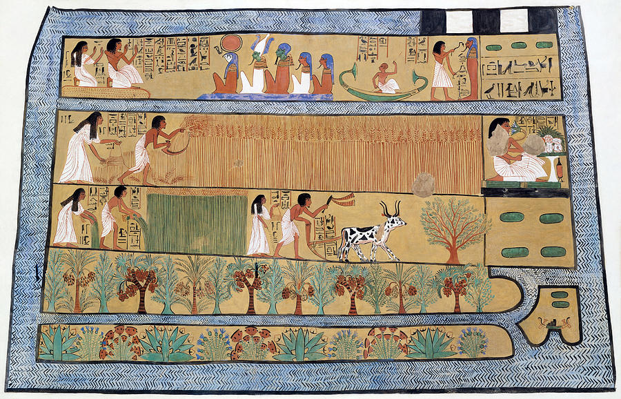 Egyptian Tomb Painting Painting by Charles K. Wilkinson