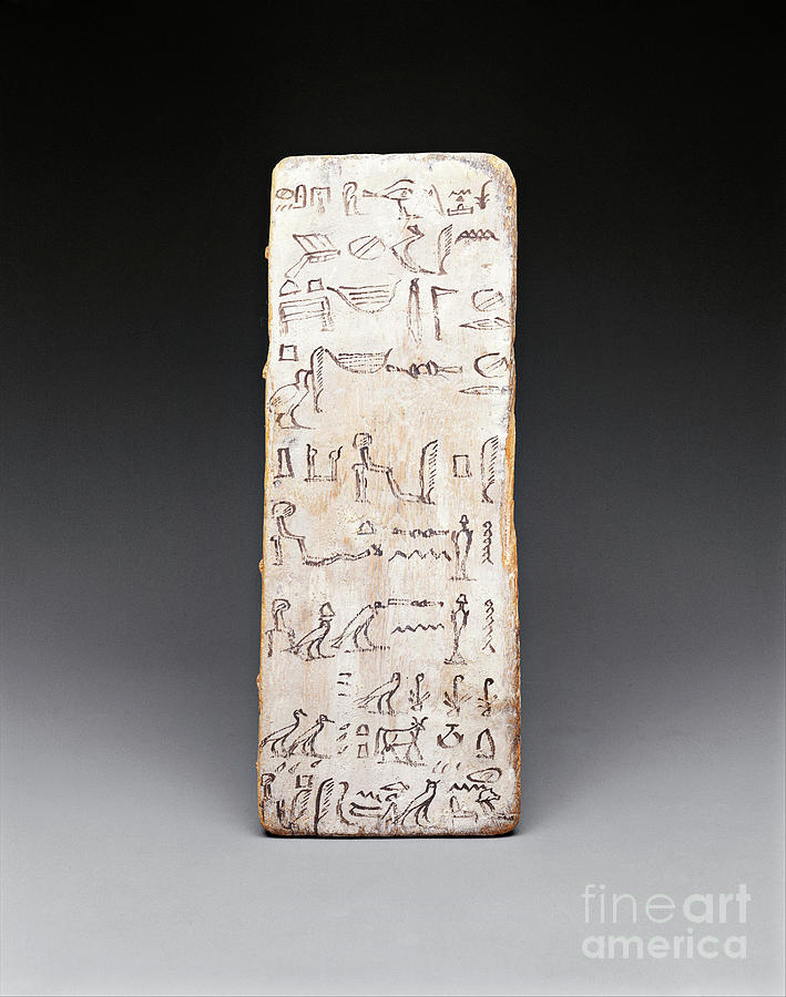 Egyptian Writing Board Photograph by Metropolitan Museum Of Art/science Photo Library