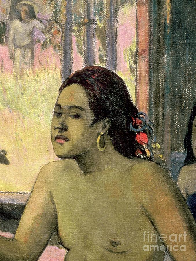 Eiaha Ohipa Or Tahitians In A Room, 1896, Detail Painting by Paul Gauguin