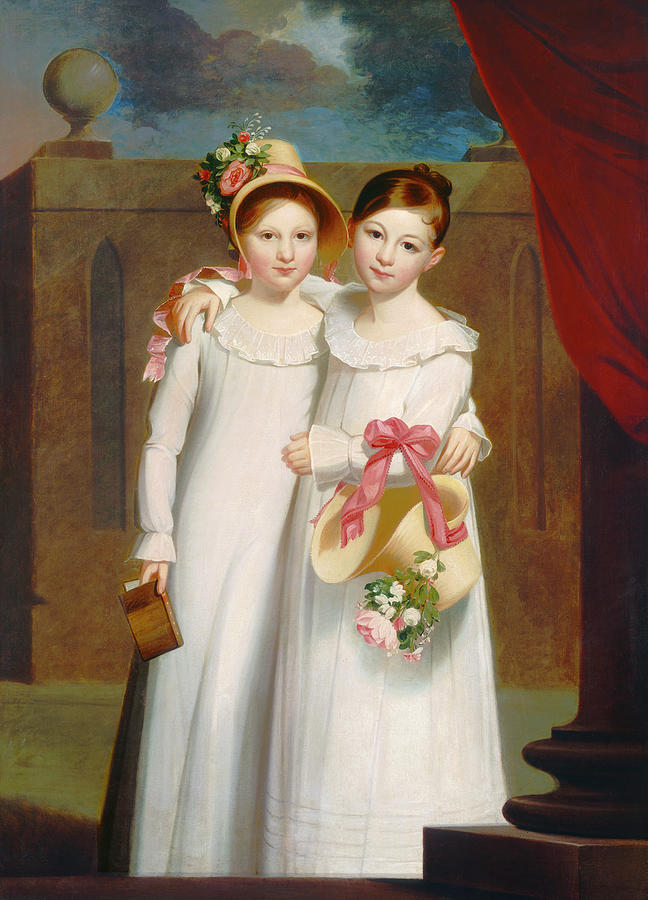 The Ragan Sisters, 1820 Painting by Jacob Eichholtz